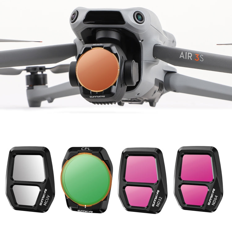 For DJI Air 3S Sunnylife Camera Lens Filter, MCUV, ND8, ND16, ND32, ND64, CPL, ND8PL, ND16PL, ND32PL, ND64PL, 3 in 1 CPL ND8 ND16, 4 in 1 ND8-64, 4 in 1 ND8-64PL, 4 in 1 UV CPL ND32 ND64, 6 in 1 UV CPL ND8-64 For DJI Air 3S Sunnylife Camera Lens Filter, MCUV, ND8, ND16, ND32, ND64, CPL, ND8PL, ND16PL, ND32PL, ND64PL, 3 in 1 CPL ND8 ND16, 4 in 1 ND8-64, 4 in 1 ND8-64PL, 4 in 1 UV CPL ND32 ND64, 6 in 1 UV CPL ND8-64